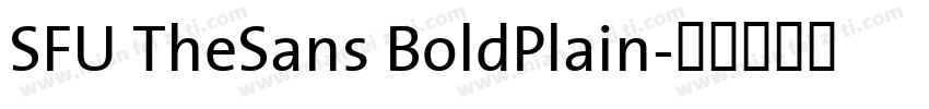SFU TheSans BoldPlain字体转换